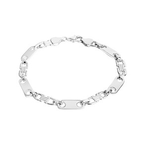 Bracelet de plaques argent 925 6mm