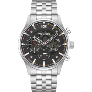 Police Driver II Day Date Silbrig / Anthrazit