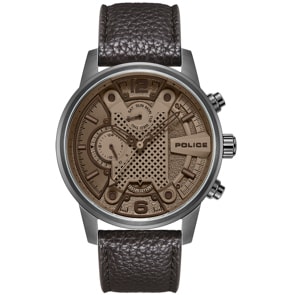 Police Lanshu Day-Date Braun