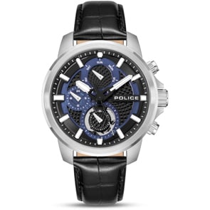 Police Newport Day Date Silbrig / Schwarz