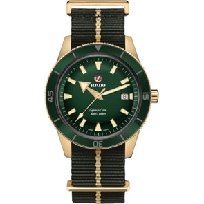 Rado Captain Cook XL Automatik Bronze / Nato grün