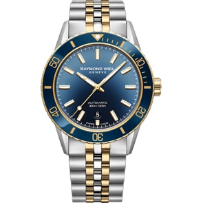 Raymond Weil Freelancer Diver Automatique Bleu / Bicolore Ø 42mm