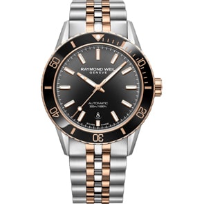 Raymond Weil Freelancer Diver Automatik Schwarz / Bicolor Ø 42mm