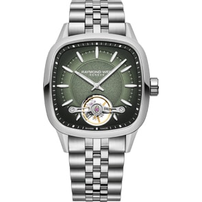 Raymond Weil Freelancer Square Open Heart Automatik Grün