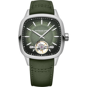 Raymond Weil Freelancer Square Open Heart Automatik Grün