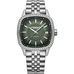 Raymond Weil Freelancer Square Automatik Diamonds Grün