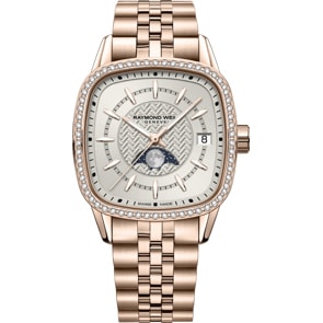 Raymond Weil Freelancer Square Moon Phase Diamonds Rosé Ø 34mm