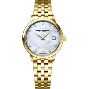 Raymond Weil Toccata Diamond Doré / Nacre Blanche Ø 29mm