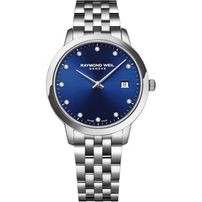 Raymond Weil Toccata Diamond Silber / Blau Ø 34mm