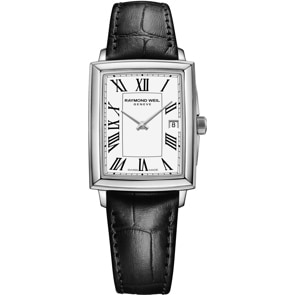 Raymond Weil Toccata Square Silber / Leder schwarz