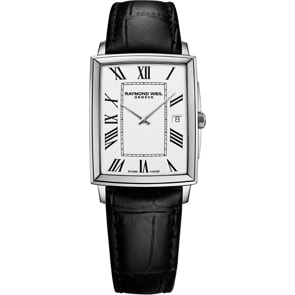Raymond Weil Toccata Square Silbrig / Leder schwarz