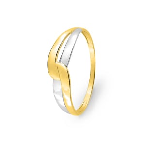 Ring 375/9 K Gelbgold bicolor