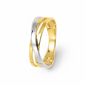 Ring 375/9 K Gelbgold bicolor