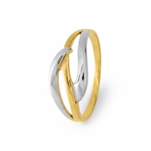 Ring 375/9 K Gelbgold bicolor