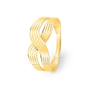 Ring 375/9 K Gelbgold gekreuzt
