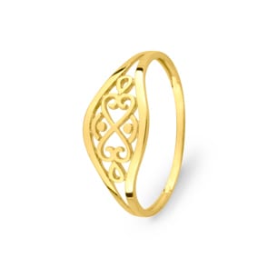 Ring 375/9 K Gelbgold mit Ornament