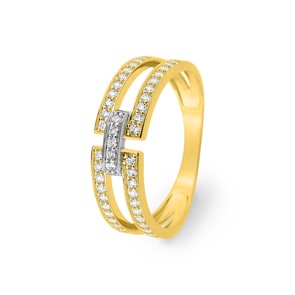 Ring 375/9 K Gelbgold mit Zirkonia