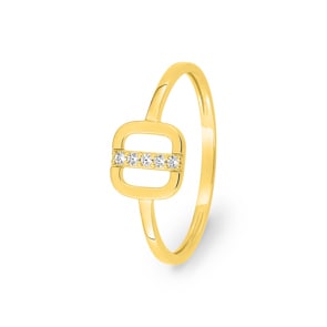 Ring 375/9 K Gelbgold mit Zirkonia