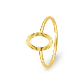 Ring 750/18 K Gelbgold geriffelt