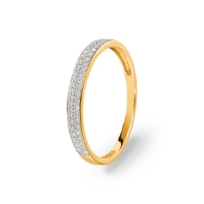 Ring 750/18 K Gelbgold mit Brillanten 0.17 ct H/Si