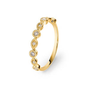 Ring 750/18 K Gelbgold mit Diamanten 0.15 ct H/si