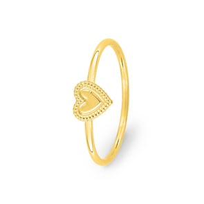 Ring 750/18 K Gelbgold mit Herz