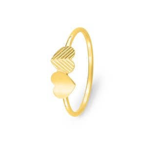 Ring 750/18 K Gelbgold mit Herzen