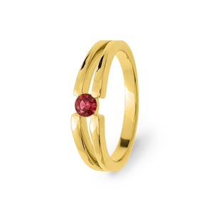 Ring 750/18 K Gelbgold mit Rubin