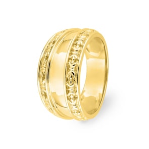 Ring 750/18 K Gelbgold verziert