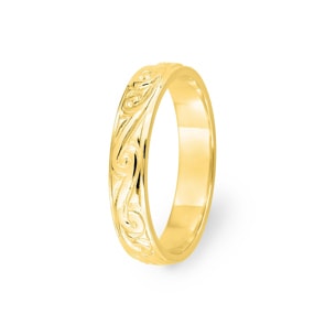 Ring 750/18 K Gelbgold verziert