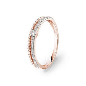 Ring 750/18 K Roségold mit Diamanten 0.17 ct H/si