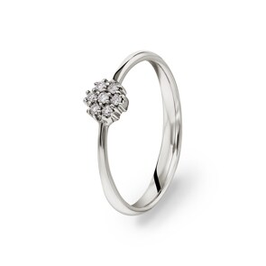 Ring 750/18 K Weissgold mit Diamanten 0.09 ct H/si