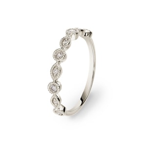 Ring 750/18 K Weissgold mit Diamanten 0.15 ct H/si