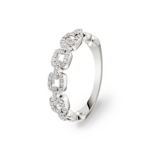 Ring 750/18 K Weissgold mit Diamanten 0.18 ct H/si