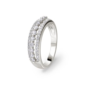 Ring 750/18 K Weissgold mit Diamanten 0.59 ct H/si by CHRISTIAN
