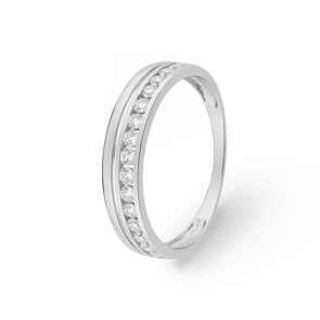 Ring 750/18 K Weissgold mit Zirkonia