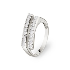 Ring 750/18 K Weissgold mit Zirkonia Ø 55