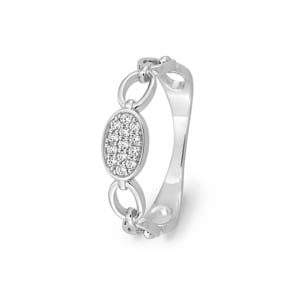 Ring Fantasie 375/9 K Weissgold mit Zirkonia
