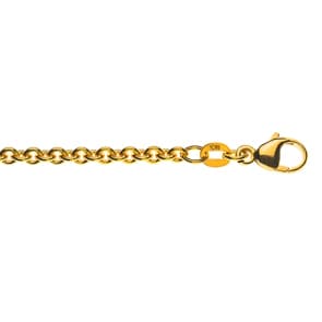 Bracelet forçat ronde or jaune 750/18 ct 3.1mm - 19cm