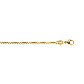 Round Cable Chain 750/18 K Yellow Gold 1.7mm