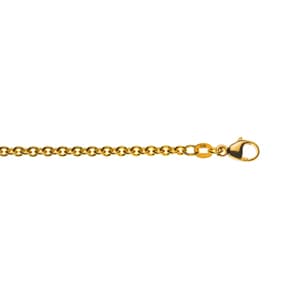 Round Cable Chain 750/18 K Yellow Gold 3.1mm