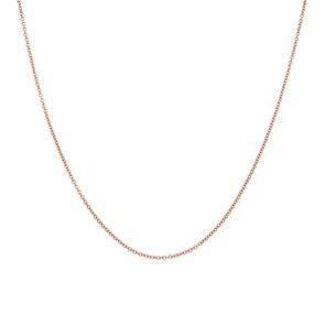 Collier forçat rond 375/9 K or rose 1.3mm