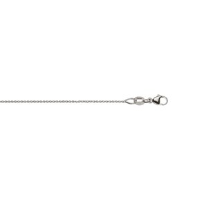 Collier forçat rond or gris 750/18 ct 0.9mm