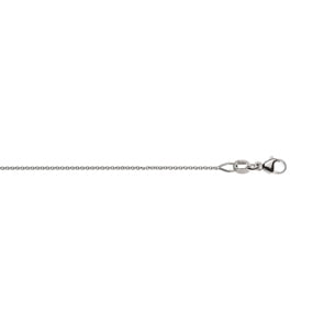 Rundankerkette 750/18 K Weissgold 0.9mm