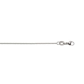 Rundankerkette 750/18 K Weissgold 1.1mm