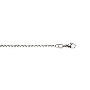 Collier forçat rond or gris 750/18 ct 1.9mm
