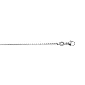 Rundankerkette diamantiert 750/18 K Weissgold 1.2mm