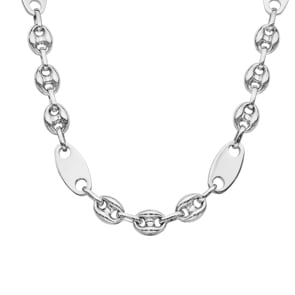 Collier maille marine 3+1 argent 925 10mm