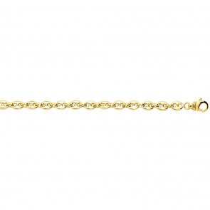 Collier Grain de café massive or jaune 750/18 ct 5mm