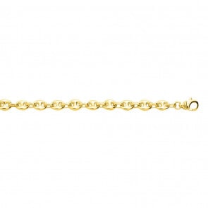 Schiffsankerkette massiv 750/18 K Gelbgold 6mm